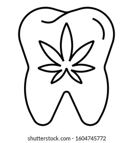 Cannabis Effects on Teeth Vector Icon design