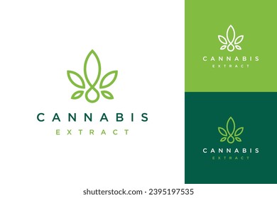 cannabis extract logo designs, or cannabis leaves with water droplets