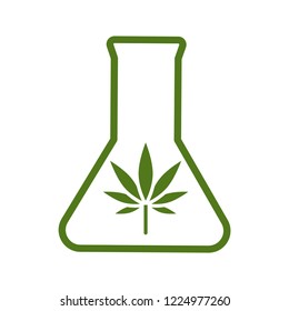 Cannabis Extraction icon. Line vector. Isolate on white background. 