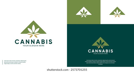 cannabis farm logo, natural products, harvest, vector graphic design.