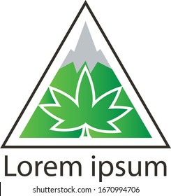 Diseño de vectores con el logotipo de la granja de cannabis