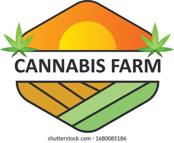 Cannabis Farm Logo Vector Design