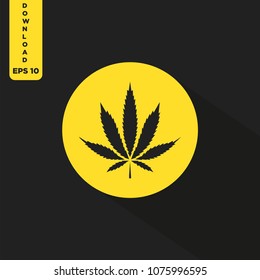 Cannabis farm Marijuana Leaf Vector Icon. Logo Illustration