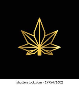 Cannabis flat minimalist logo design .Abstract ,emblems, design ,concepts, logos, logotype, elements.