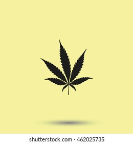 Cannabis flat vector icon.