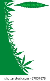 Cannabis frame, which can be used like a page =)  Vector illustration.