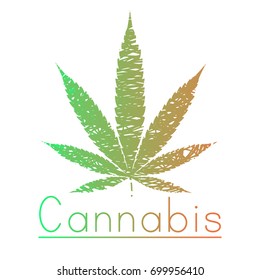 Cannabis Gradient Line Logo.
