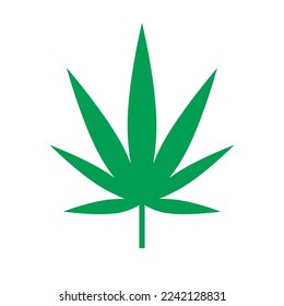 Icono de hierba de cannabis. Hemp. Vector.