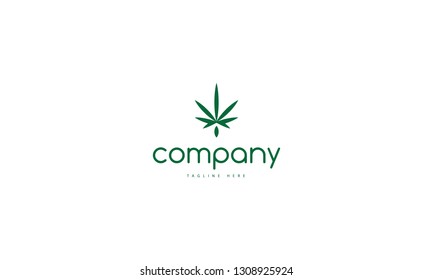Cannabis Green leaf abstract vector logo image