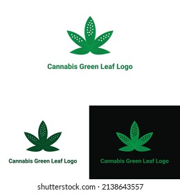 Cannabis Green Leaf Logo-Vorlage, Vektorgrafik