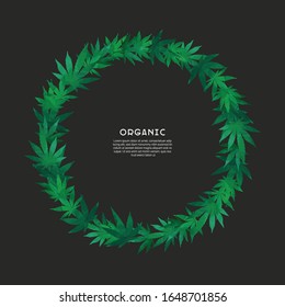 Cannabis green leaves silhouettes, elements set isolated. Basis graphics on white background