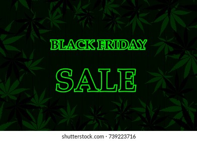 Patrón verde canabis - viernes negro, fondo de la venta del viernes negro, vector abstracto - viernes negro - patrón marihuana - fondo