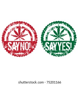 cannabis grunge stamps