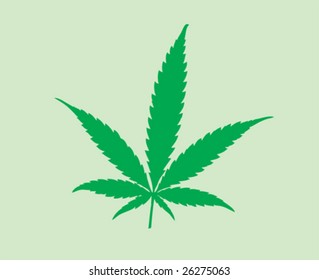 Cannabis (hemp leaf) - vector illustration
