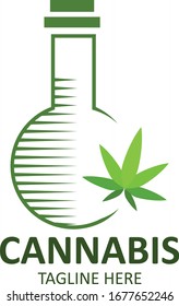Diseño de vectores con el logotipo del cáñamo de Cannabis