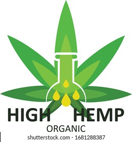 Cannabis Hemp Logo Vector Design