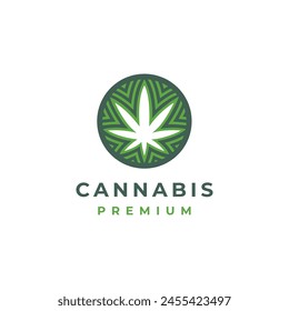 cannabis hemp logo vector for medical recreation business brand