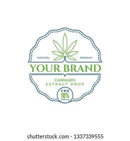 Cannabis or Hemp Oil Label Template