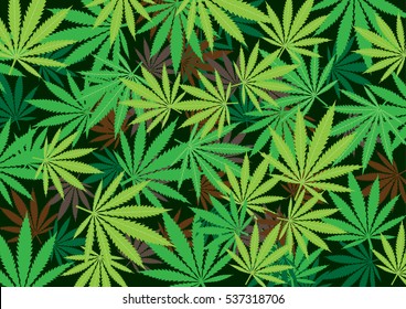 Cannabis hemp texture marijuana background texture. Green smoke hashish narcotic