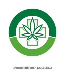 Cannabis Hemp Vector Logo
