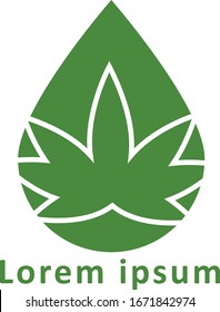 Cannabis Herb Logo Vector Design