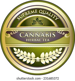 Cannabis Herbal Tea Label