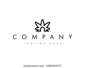 cannabis house CBD hemp medical logo design