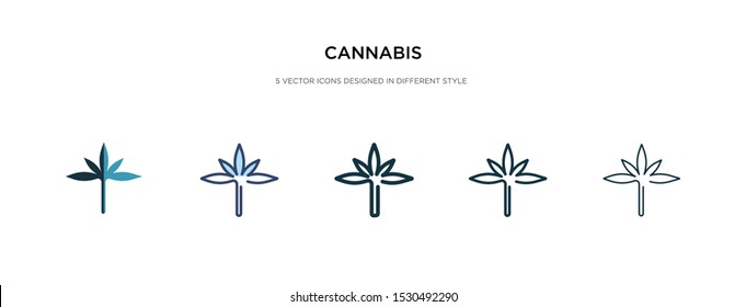 cannabis icon in different style vector illustration. two colored and black cannabis vector icons designed in filled, outline, line and stroke style can be used for web, mobile, ui