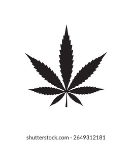 Ícone de cannabis isolado. ícone de vetor simples no fundo branco