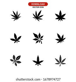 cannabis icon or logo isolated sign symbol vector illustration - Collection of high quality black style vector icons
