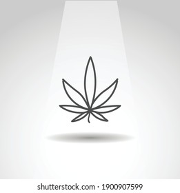 Cannabis icon, marijuana leaf icon, marijuana leaf simple plant icon