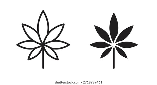 Cannabis-Symbol für mobile App, bearbeitbare Designs