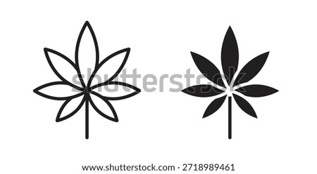 Cannabis icon for mobile app, editable designs