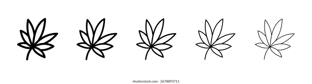 Cannabis icon for mobile concept and web design.