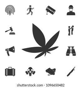 Cannabis icon. Simple element illustration. Cannabis symbol design from Crime collection set. Can be used for web and mobile on white background
