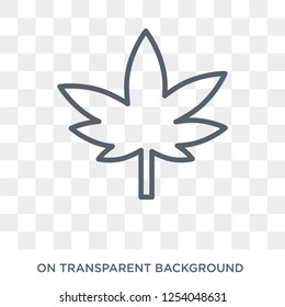 Cannabis icon. Trendy flat vector Cannabis icon on transparent background from nature collection. High quality filled Cannabis symbol use for web and mobile