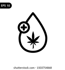 Cannabis icon vector. CBD icon. vector logo template. Eps 10