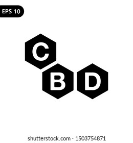 Cannabis Icon Vector. CBD Icon. Vector Logo Template. Eps 10