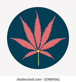 cannabis icon vector isolated