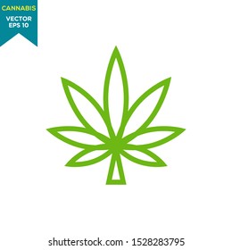 cannabis icon vector logo template