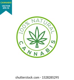 cannabis icon vector logo template