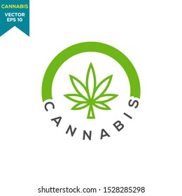 cannabis icon vector logo template