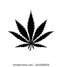 Cannabis Icon Vector Symbol On White Stock Vector (Royalty Free ...