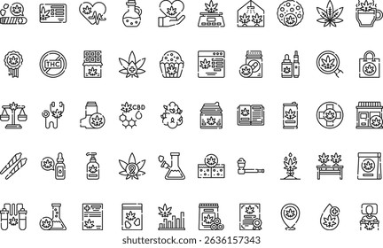 Cannabis icons icons Simple vector icon. Illustration symbol design template for web mobile UI element. 