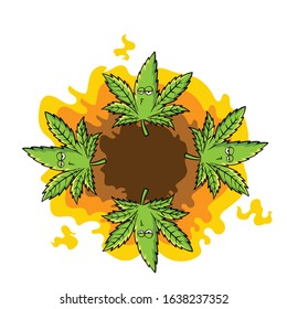 cannabis illustration vector design for tshirt