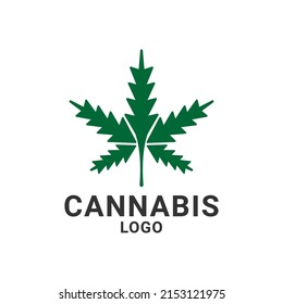 cannabis illustration vector logo design element