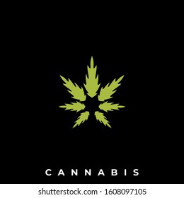 Cannabis Illustration Vector Template. Suitable for Creative Industry, Multimedia, entertainment, Educations, Shop, and any related business