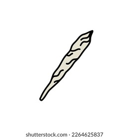 icono del doodle de la unión de cannabis, ilustración del vector