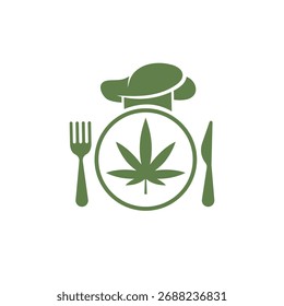 cannabis küche vektor abstrakte logo moderne stil