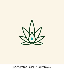 Cannabis lab and cannabidiol hemp logo design inspiration custom logo design